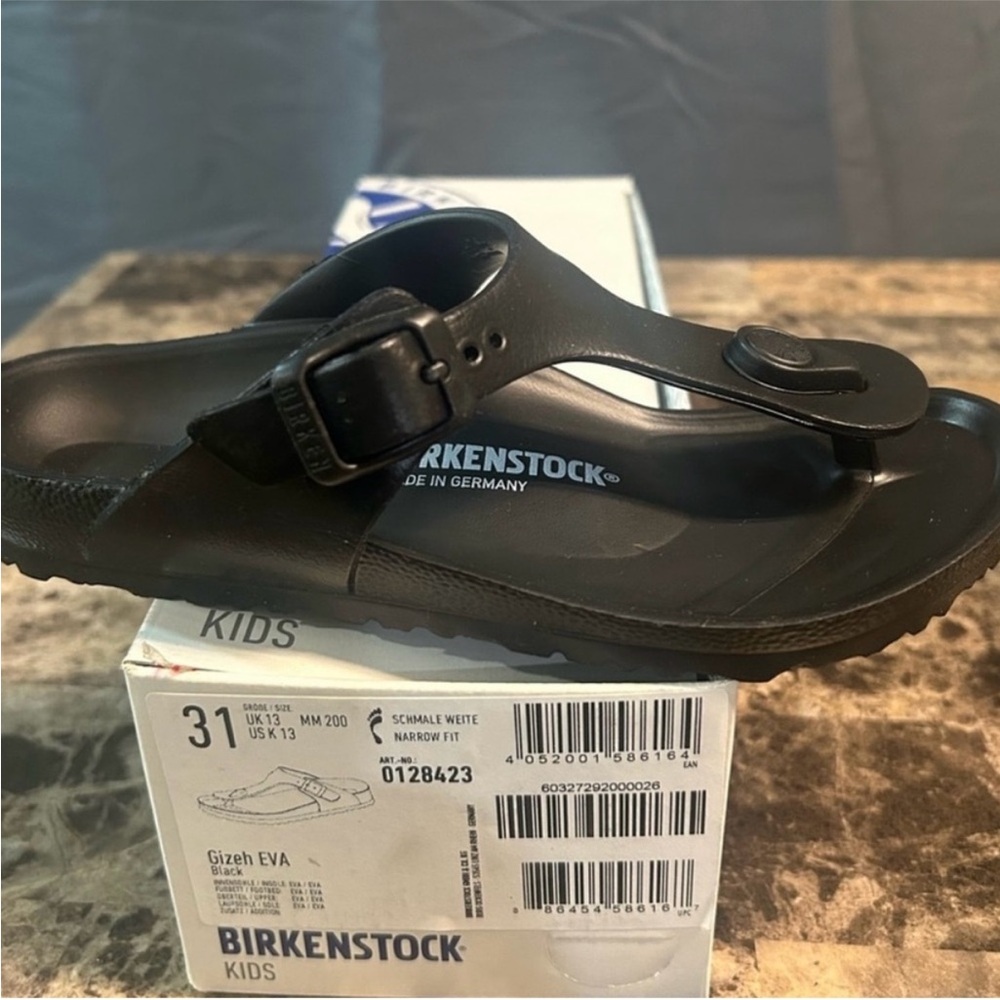 Birkenstock Black Sandals with Signature Buckle